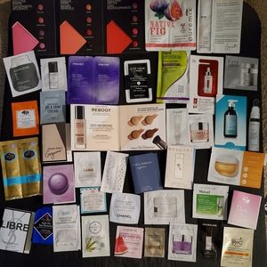 Lot 40 haircare, makeup, fragrance, and skincare samples